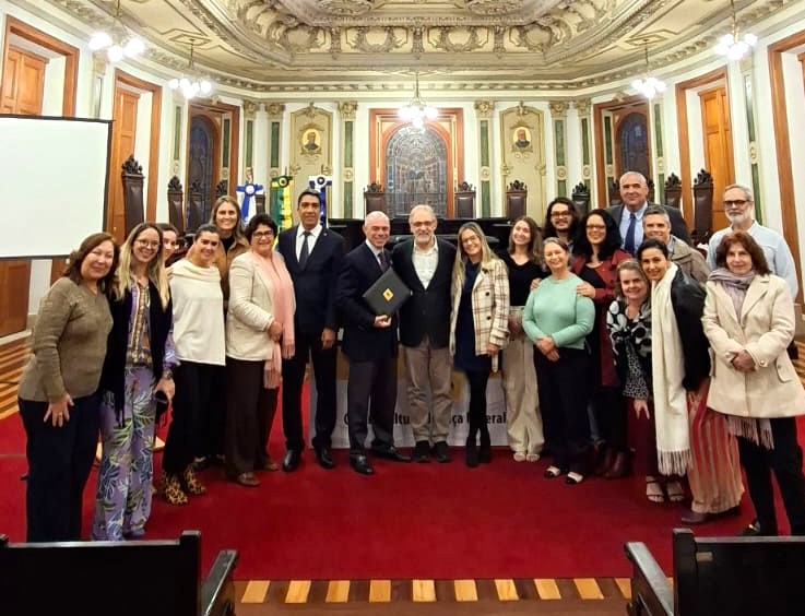 Equipe do CCJF e da Biblioteca Nacional na cerimônia da assinatura de protocolo de intenções entre as instituições